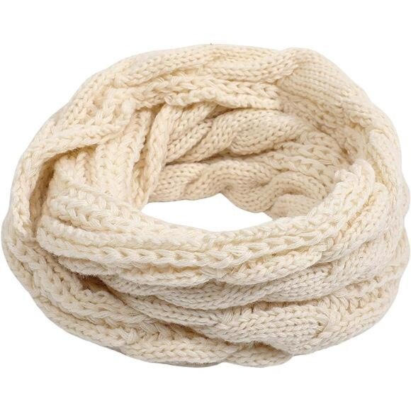 Womens Winter Scarf Infinity Knit Circle Loop Scarf Cold Weather Shawl Warm - Picture 1 of 8
